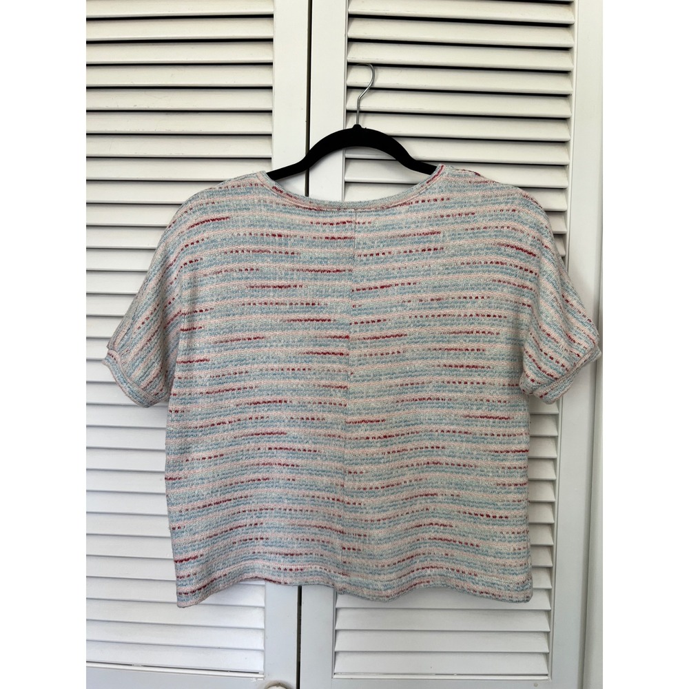 Madewell Sweater Tee XXS Coastal Americana Pastel Knit French Girl Boxy Top - Picture 4 of 7